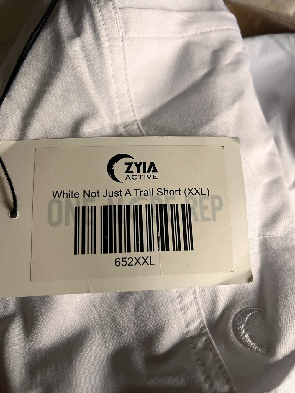 Zyia Not Just A Trail White Athletic Shorts XXL Running Activewear NWT - Picture 7 of 7
